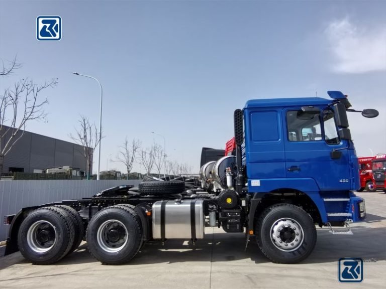 Shacman F3000 6X4 Tractor Truck side view, displaying its robust chassis and twin rear axle configuration
